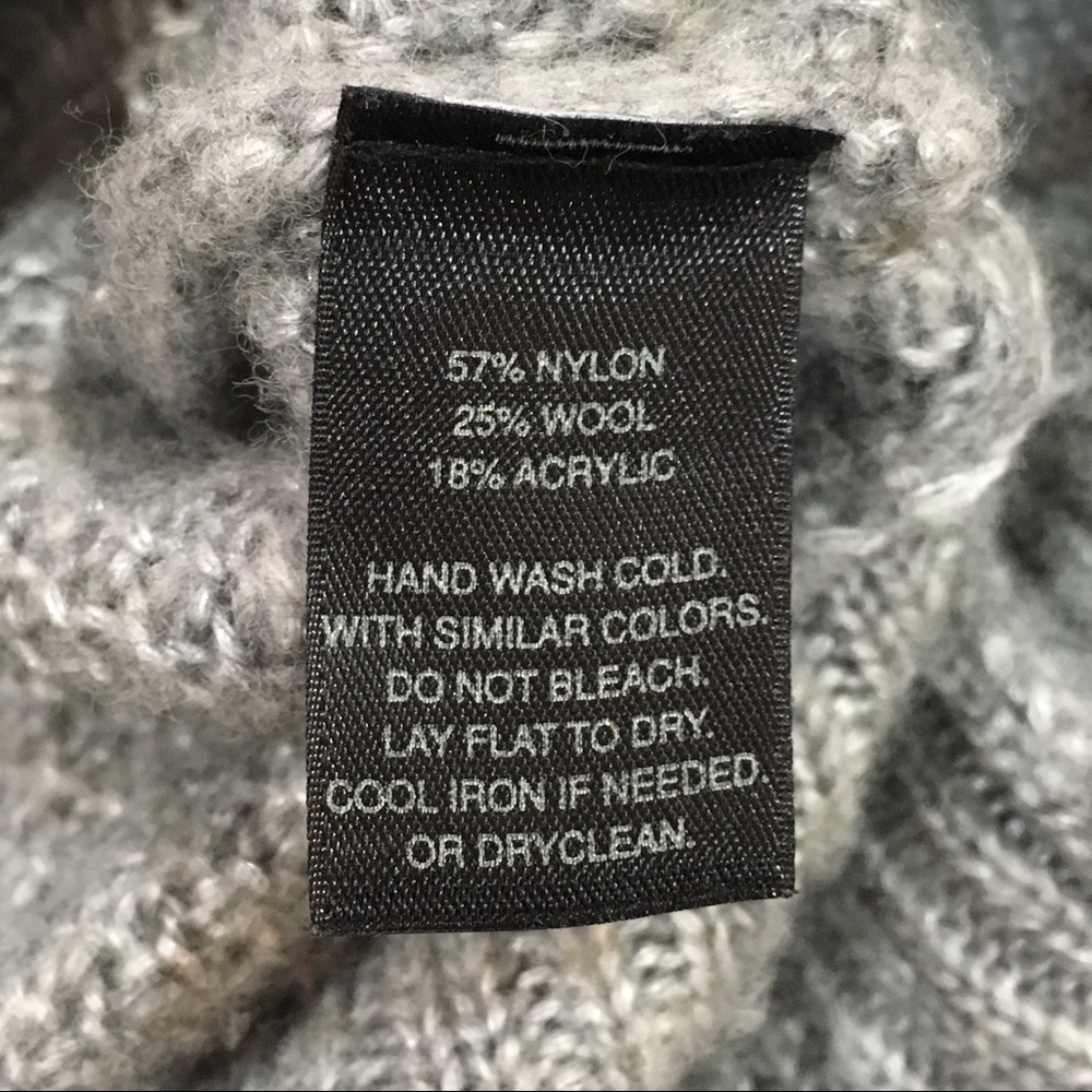 WHBM Cowl Neck Short Sleeve Sweater Gray - Picture 4 of 8